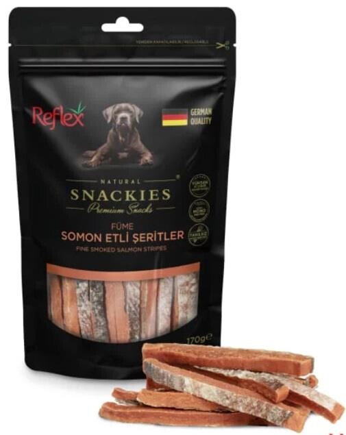 Reflex Snackies Füme Somon Etli Şeritler Köpek Ödülü 170 GR | SRC: Barcode: 8698995033039